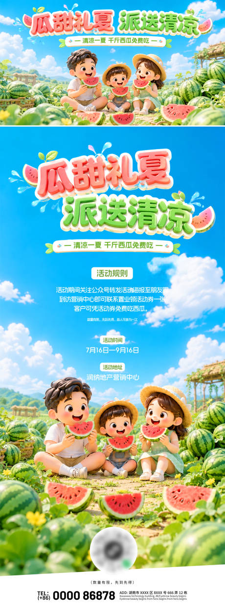 源文件下载【享设计】搜索编号：60540037554048478【地产夏日派送西瓜桁架】