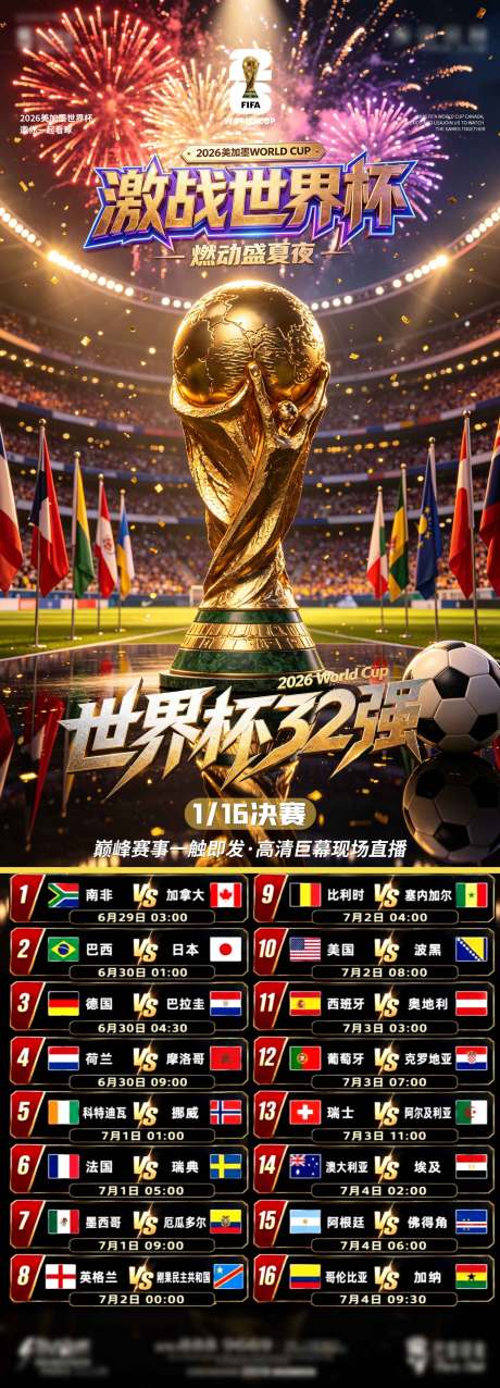 源文件下载【享设计】搜索编号：25360037558872116【酒吧美加墨世界杯32强海报】