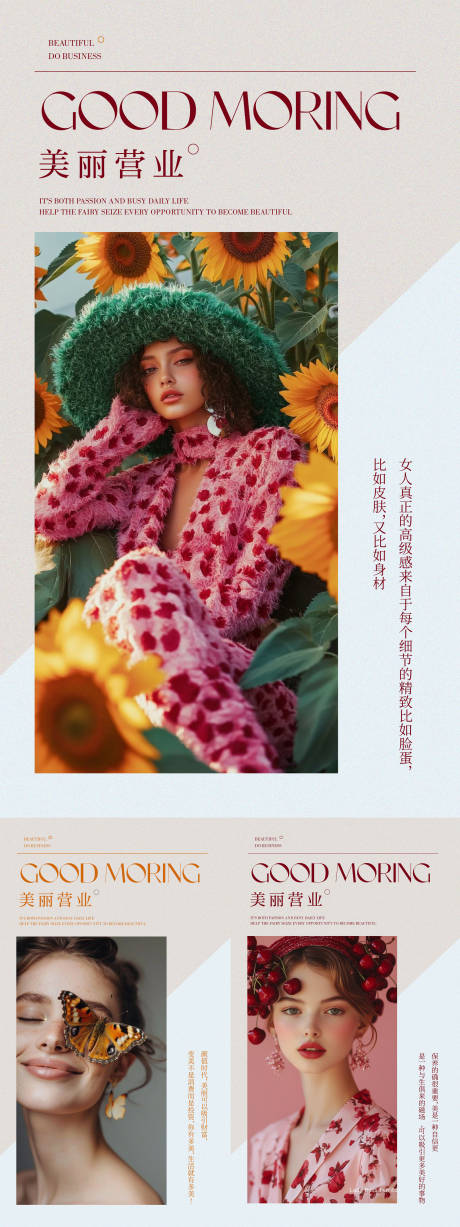 源文件下载【享设计】搜索编号：10290037487583674【早安海报 美业早安图 医美】