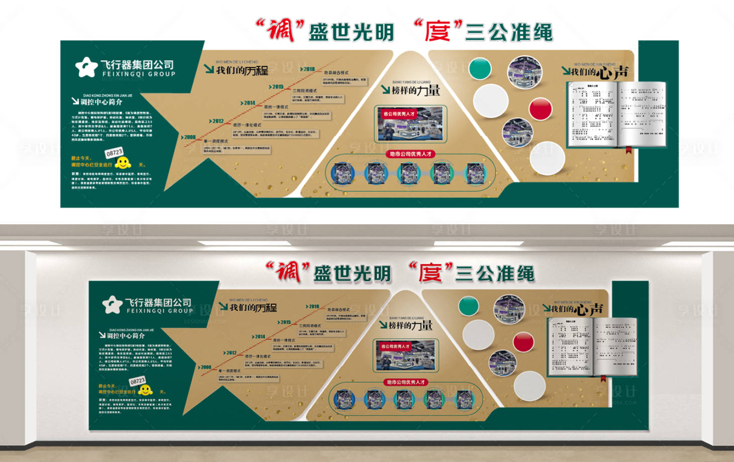 源文件下载【享设计】搜索编号：79240037667465885【电力能源展厅办公室历程文化墙】