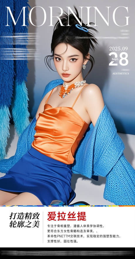 源文件下载【享设计】搜索编号：68790037697615883【医美早安海报】
