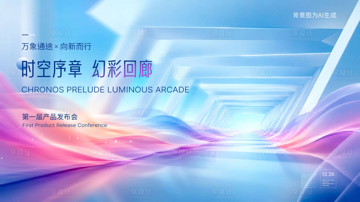 源文件下载【享设计】搜索编号：42740037963891136【产品发布会背景板】