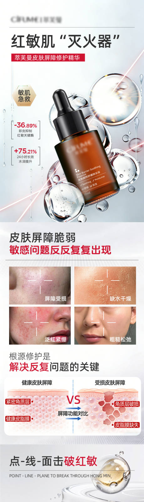 源文件下载【享设计】搜索编号：86410037838066390【皮肤屏障修护精华敏肌护肤电商详情长图】