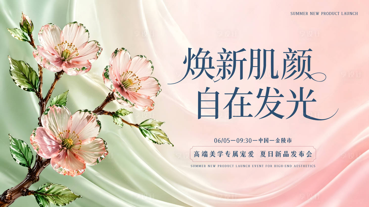 源文件下载【享设计】搜索编号：18610037633089862【医美焕新展板】