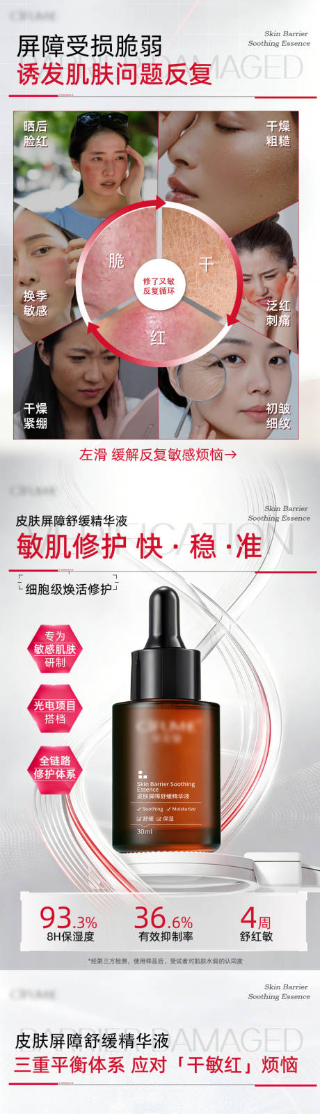 源文件下载【享设计】搜索编号：31550037609819911【屏障舒缓精华敏肌修护科普详情长图】