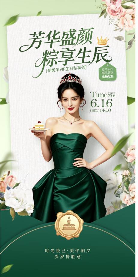 源文件下载【享设计】搜索编号：20370037754908540【端午节VIP生日会沙龙海报】