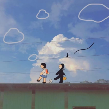 一个人的自我拉扯头像