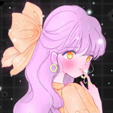 桃桃照笙花头像