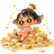 不发脾气只发财头像
