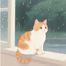 枕雨听喵眠头像