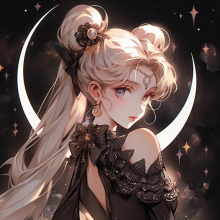 已黑化的女人頭像